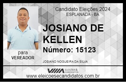 Candidato JOSIANO DE KELLEN 2024 - ESPLANADA - Eleições