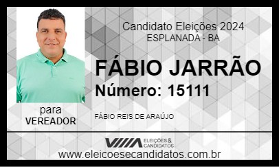 Candidato FÁBIO JARRÃO 2024 - ESPLANADA - Eleições