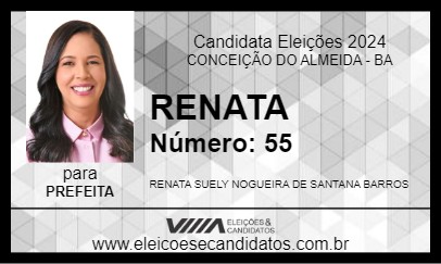 Candidato RENATA 2024 - CONCEIÇÃO DO ALMEIDA - Eleições