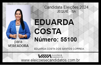 Candidato EDUARDA COSTA 2024 - JEQUIÉ - Eleições