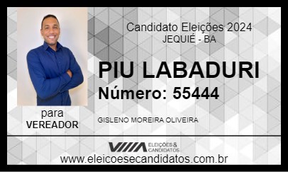 Candidato PIU LABADURI 2024 - JEQUIÉ - Eleições