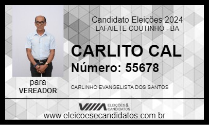 Candidato CARLITO  CAL 2024 - LAFAIETE COUTINHO - Eleições