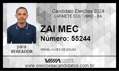 Candidato ZAI MEC 2024 - LAFAIETE COUTINHO - Eleições