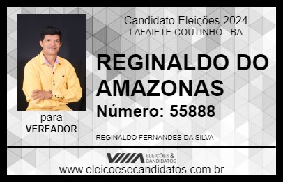 Candidato REGINALDO DO AMAZONAS 2024 - LAFAIETE COUTINHO - Eleições