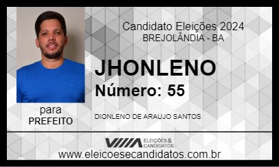 Candidato JONH LENO 2024 - BREJOLÂNDIA - Eleições