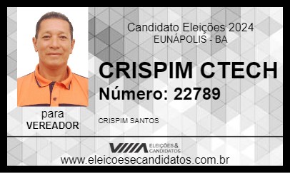 Candidato CRISPIM CTECH 2024 - EUNÁPOLIS - Eleições