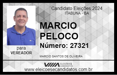 Candidato MARCIO PELOCO 2024 - ITABUNA - Eleições