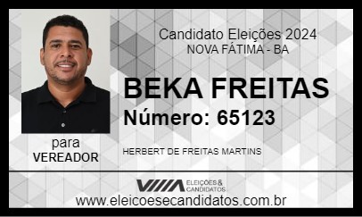 Candidato BEKA FREITAS 2024 - NOVA FÁTIMA - Eleições