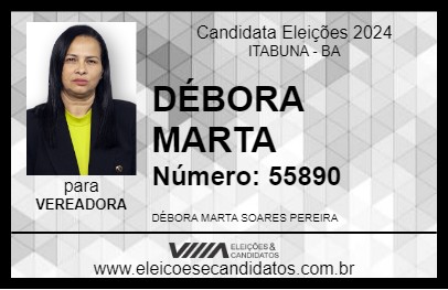 Candidato DÉBORA MARTA 2024 - ITABUNA - Eleições