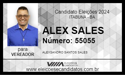 Candidato ALEX SALES 2024 - ITABUNA - Eleições