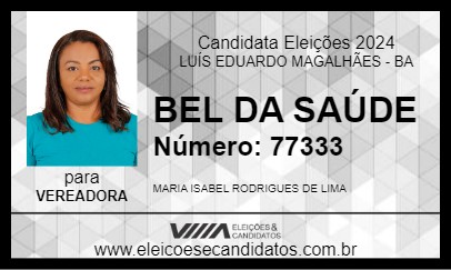 Candidato BEL DA SAÚDE 2024 - LUÍS EDUARDO MAGALHÃES - Eleições