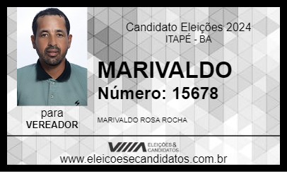 Candidato MARIVALDO 2024 - ITAPÉ - Eleições