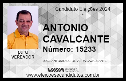 Candidato ANTONIO CAVALCANTE 2024 - ITABUNA - Eleições