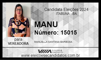 Candidato MANU 2024 - ITABUNA - Eleições