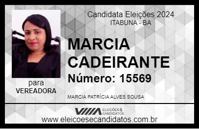 Candidato MARCIA CADEIRANTE 2024 - ITABUNA - Eleições