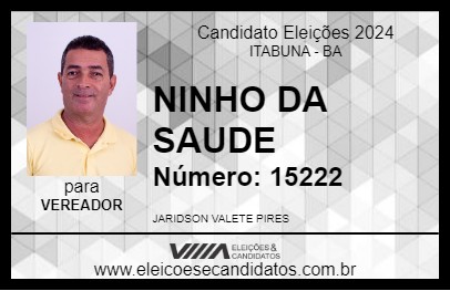 Candidato NINHO DA SAUDE 2024 - ITABUNA - Eleições