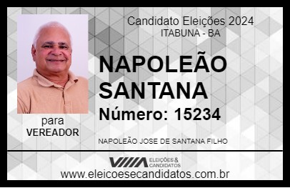 Candidato NAPOLEÃO SANTANA 2024 - ITABUNA - Eleições