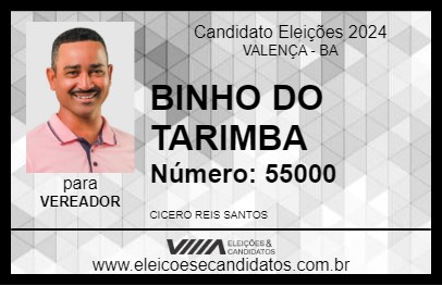 Candidato BINHO DO TARIMBA 2024 - VALENÇA - Eleições