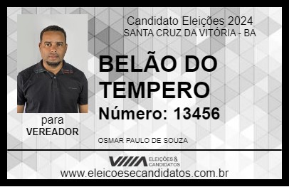 Candidato BELÃO DO TEMPERO 2024 - SANTA CRUZ DA VITÓRIA - Eleições