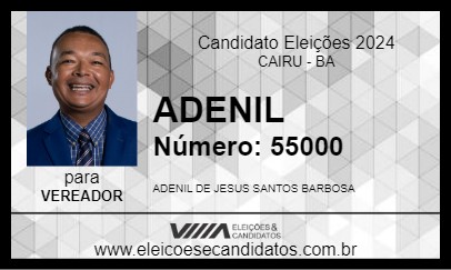 Candidato ADENIL 2024 - CAIRU - Eleições