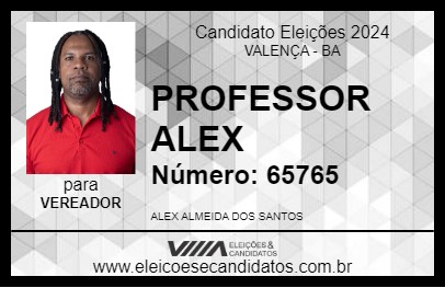 Candidato PROFESSOR ALEX 2024 - VALENÇA - Eleições