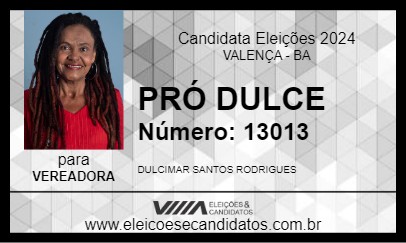 Candidato PRÓ DULCE 2024 - VALENÇA - Eleições