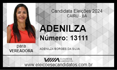 Candidato ADENILZA 2024 - CAIRU - Eleições