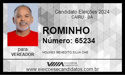 Candidato ROMINHO CHÉ 2024 - CAIRU - Eleições