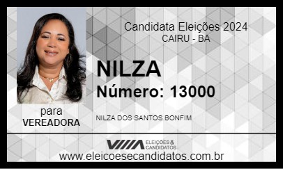 Candidato NILZA 2024 - CAIRU - Eleições