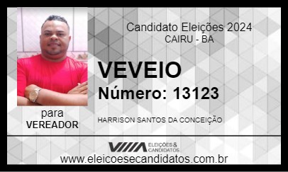 Candidato VEVEIO DA GAMBOA 2024 - CAIRU - Eleições