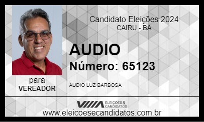 Candidato PROFESSOR ÁUDIO 2024 - CAIRU - Eleições