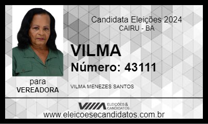 Candidato VILMA 2024 - CAIRU - Eleições