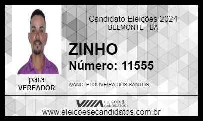 Candidato ZINHO 2024 - BELMONTE - Eleições