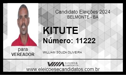 Candidato KITUTE 2024 - BELMONTE - Eleições