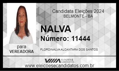 Candidato NALVA 2024 - BELMONTE - Eleições