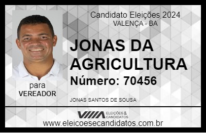 Candidato JONAS DA AGRICULTURA 2024 - VALENÇA - Eleições