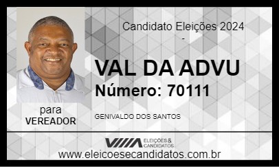 Candidato VAL DA ADVU 2024 - VALENÇA - Eleições