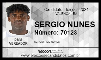 Candidato SERGIO NUNES 2024 - VALENÇA - Eleições