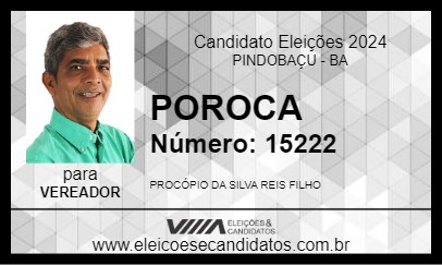 Candidato POROCA 2024 - PINDOBAÇU - Eleições