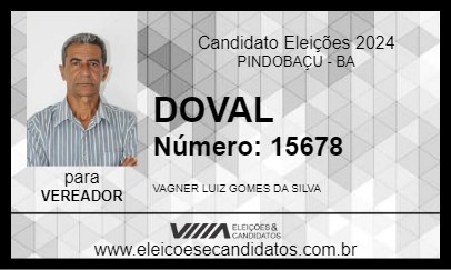 Candidato DOVAL 2024 - PINDOBAÇU - Eleições