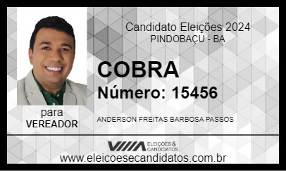 Candidato COBRA 2024 - PINDOBAÇU - Eleições