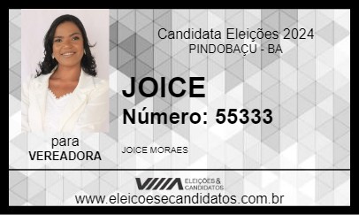 Candidato JOICE 2024 - PINDOBAÇU - Eleições