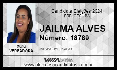 Candidato JAILMA ALVES 2024 - BREJÕES - Eleições