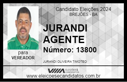 Candidato JURANDI AGENTE 2024 - BREJÕES - Eleições