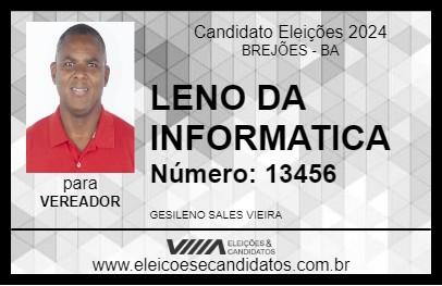 Candidato LENO DA INFORMATICA 2024 - BREJÕES - Eleições