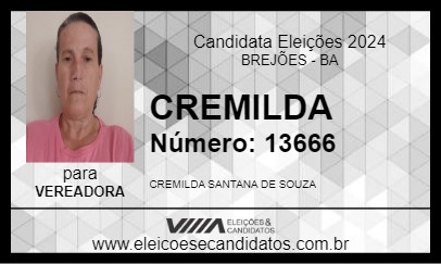 Candidato CREMILDA 2024 - BREJÕES - Eleições