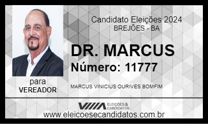 Candidato DR. MARCUS 2024 - BREJÕES - Eleições