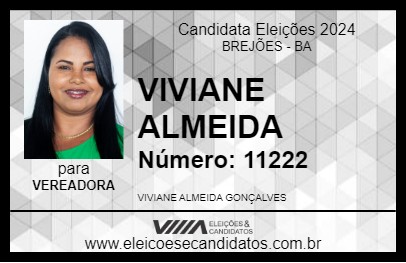 Candidato VIVIANE ALMEIDA 2024 - BREJÕES - Eleições