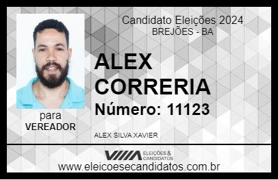 Candidato ALEX CORRERIA 2024 - BREJÕES - Eleições