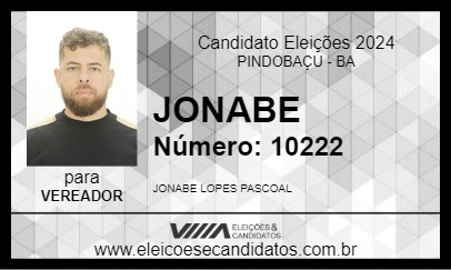 Candidato JONABE 2024 - PINDOBAÇU - Eleições